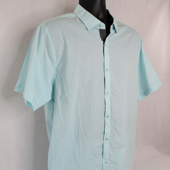 Galaxy Classic Fit Short Sleeve Oxford Shirt - Picture 2 of 6
